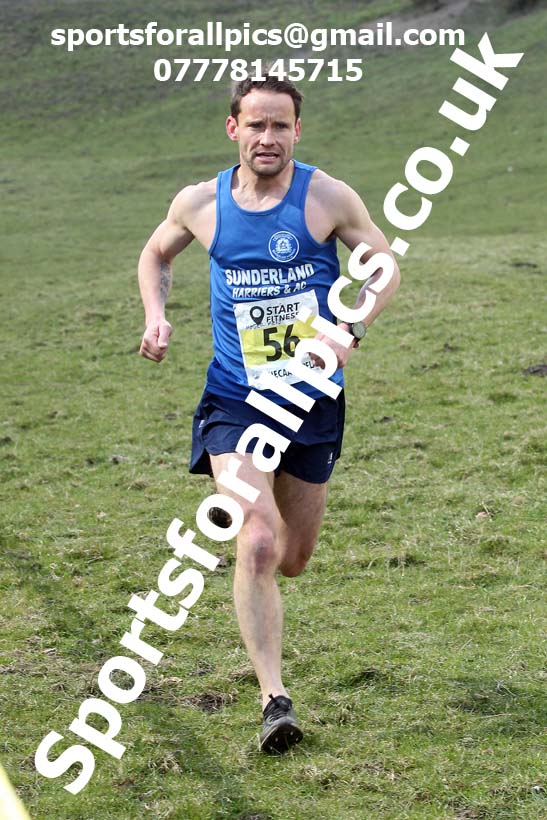 Masters men 2021 NECAA Cross Country Relays, Thornley Farm, Peterlee, Saturday, April 10th. Photo: David T. Hewitson/Sports for All Pics